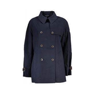 Tommy Hilfiger Double Breasted Short Trench Coat - - Coats - Donna - Blu - M
