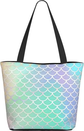 AOOEDM Colorful Gold And Red Scales Ladies Shopping Bag 13x11x7in.The Perfect ValentineS Day Gift.It Is The Best ValentineS Day Gift For Mom, Daughter, Wife,