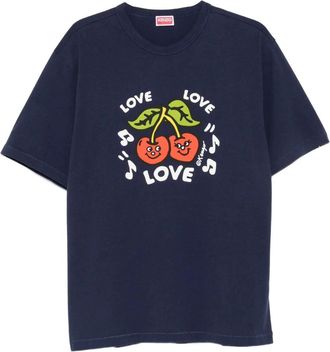 Kenzo Loves T-shirt - Heren - T-shirts - Blauw - XL - Katoen - Tops