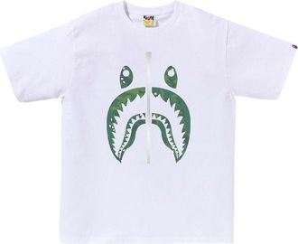 A Bathing Ape Bitmap Shark Tee White 1K80-110-040-WHITE