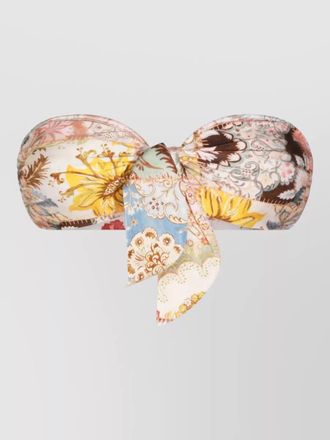 Zimmermann daylight bandeau bikini top bow detail