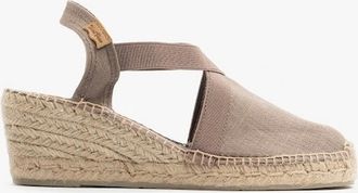 Toni Pons Womens Toni Pons TER Womens Wedge Espadrille Sandals Taupe - Cream - Size: 6