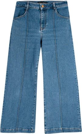 Oscar De La Renta Blue Wide-Leg Jeans Size XS