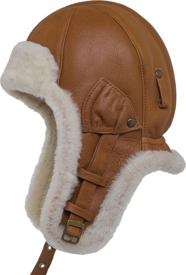 Sterkowski Bomber Natural Shearling Leather Trapper Cap Russian Hat Fur Real Soviet Hat Ushanka USSR Communist Military Warm Aviator Pilot Cossack Flying UK from 98.00 on Stylight