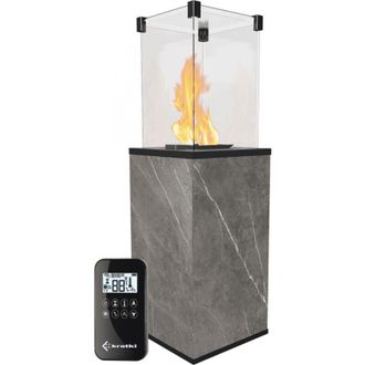 Kratki Terrassenheizer Patio Mini Quarzsinter Nat Pietr Grey automatische Steuerung 8,2kW