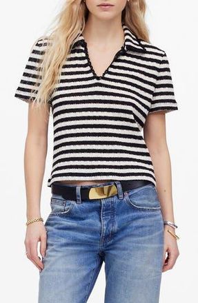 Madewell Stripe Knit Polo in Vintage Ivory at Nordstrom Rack, Size Xx-Small