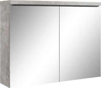 Badplaats Badplaats Armario Espejo Paso 80 X 20 X 60 Cm - Gris Hormig&oacute;n
