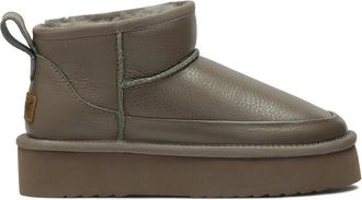 Kazar Sneeuwlaarzen - Dames - Winterlaarzen - Grijs - 41 EU - Leer - Schoenen