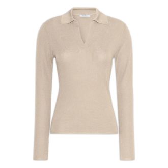 Max Mara Gergo Polo Trui - Dames - Truien - Beige - Maat: XS Zijde