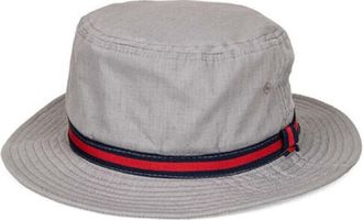 Hawkins Mens Cotton Bush Hat Lightweight Bucket Short Brim Casual Outdoors Stripe Band (as8, Alpha, x_l, Grey)
