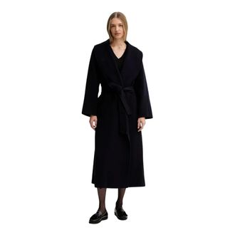 Liviana Conti Jassen, Dames, Blauw, M, Wol, Geknoopte wollen jas