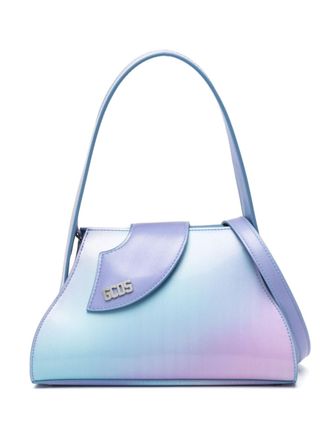 GCDS small Comma holographic tote bag - Blue