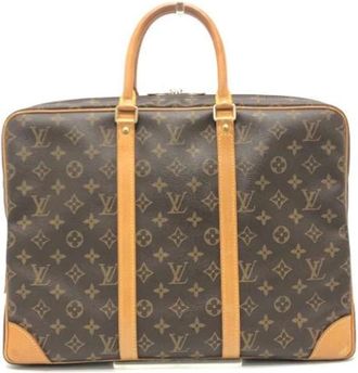 Louis Vuitton Pre-owned Handbags, male, Brown, Size: ONE SIZE Pre-owned Porte-Documents Voyage Briefcase