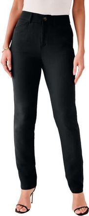 Roaman's Bi-Stretch Straight Leg Pants in Black at Nordstrom, Size 28