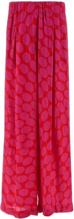 Dries Van Noten Pila Viscose Pants - Dames - Wijde Broeken - Veelkleurig - S - Broeken