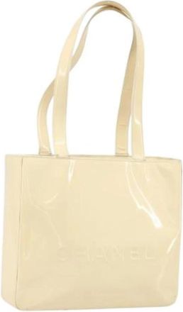 Chanel Pre-owned Tote Bags, female, Beige, Size: ONE SIZE Pre-owned Leather Tote Bag