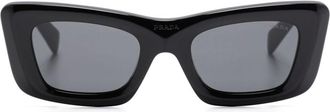 Prada triangle-logo sunglasses - Black