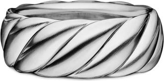 David Yurman Anello a fascia Sculpted Cable Contour in argento sterling (9mm)