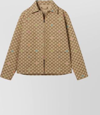 Gucci gg collar jacket multicolor accents