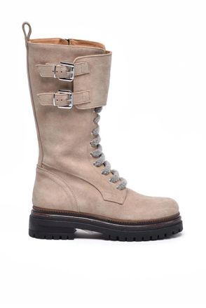 Eleventy Suede Ankle Boots - Beige