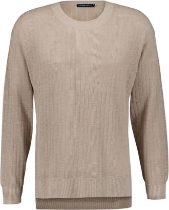 Frescobol Carioca Sancho Slim Fit Knit - Heren - Ronde hals truien - Grijs - L - Katoen - Truien & Vesten