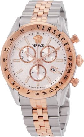 Versace Chrono Master Quartz Silver Dial Mens Watch VE8R00424