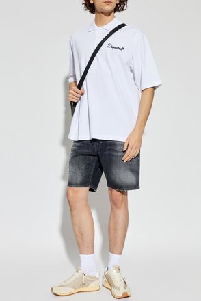 Dsquared2 Polo With Embroidered Logo, Mens, White