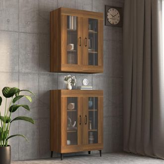vidaXL Armario Colgante De Pared Roble Sonoma 69,5x34x90 Cm Vidaxl