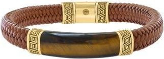 Effy Leather & Tiger Eye Bracelet in Brown at Nordstrom Rack, Size 8