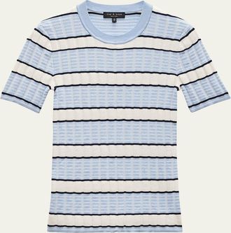 Rag & Bone Eloise Stripe Short-Sleeve Tee