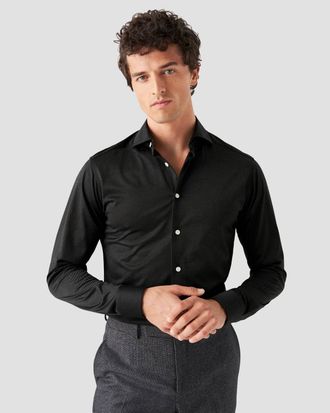 Eton King Knit Shirt In Black