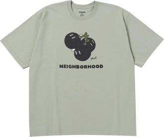 Neighborhood T-shirt in cotone con grafica - Verde