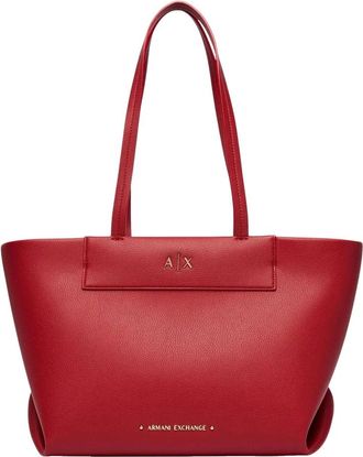 A|X Armani Exchange Tote bag van imitatieleer - Dames - Tassen - Rood - Maat: ONE Size Leer