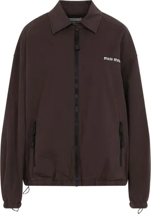 Miu Miu Washed Gabardine Blouson Jacket
