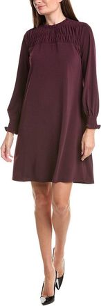 Adrianna Papell Solid Knit Moss Crepe Shirred Dress