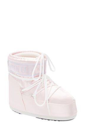 Moon Boot Icon Low Water Repellent Nylon Boot in Rose at Nordstrom, Size 33