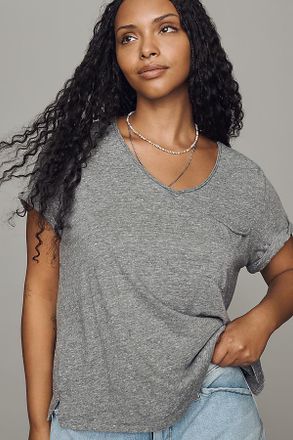 Pilcro Quinn Drapey V-Neck Tee