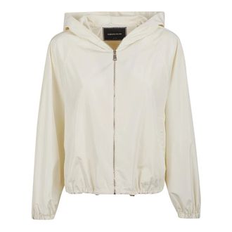 Fabiana Filippi Light Jackets, female, Beige, Size: XS Hooded Zip Jacket