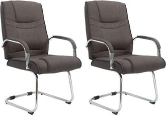 Clp Clp - Set De 2 Sillas Cantilever Xxl Attila En Tela Gris Oscuro
