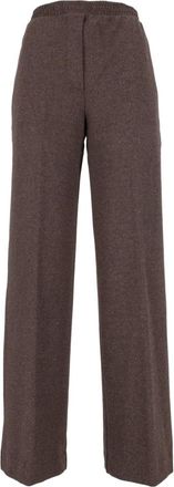 Max Mara Editta Jersey Broek - Dames - Broeken - Bruin - Maat: XL Jersey