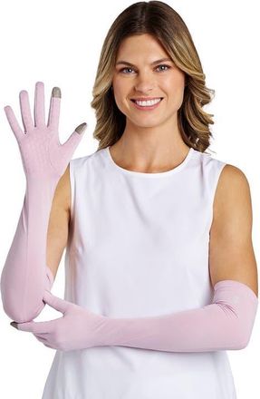 Coolibar Culebra Long Full Finger UV Sun Gloves, UPF 50+ Sun Protection in Dusty Mauve at Nordstrom, Size X-Large