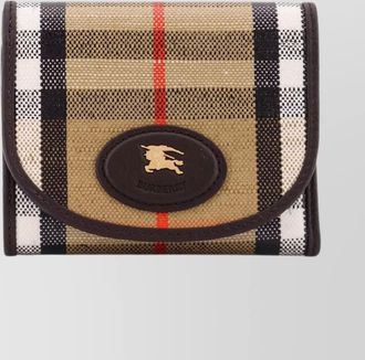 Burberry check canvas compact wallet