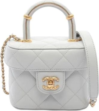 Chanel Pre-owned Mini Shoulder Bag - Dames - Vintage Mini Tas - Blauw - ONE Size - Leer - Vintage
