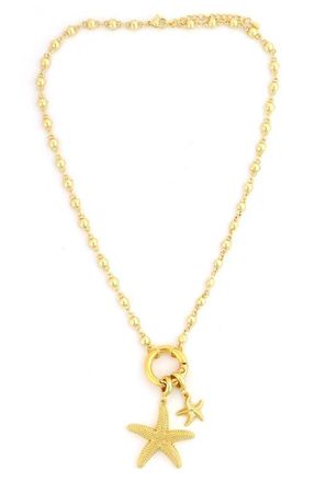 Panacea Starfish Pendant Necklace in Gold at Nordstrom