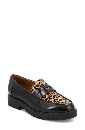 Mia Amore Hali Lug Sole Penny Loafer in Black /Jaguar at Nordstrom Rack, Size 8.5