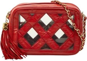 Chanel Pre-owned Vintage Shoulder Bag - Dames - Vintage Schoudertas - Rood - ONE Size - Leer - Vintage