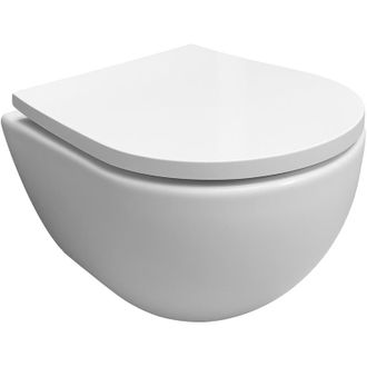 Aqua Inodoro Suspendido Swiss Blanco Brillo 48 Cm Con Asiento Soft Close - Azul Bath