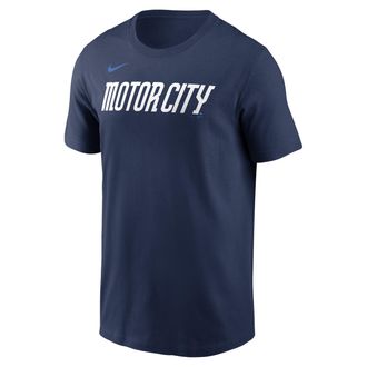 Nike Detroit Tigers City Connect Large Logo Nike Mens MLB T-Shirt in Blue | N19944BDG-PPS