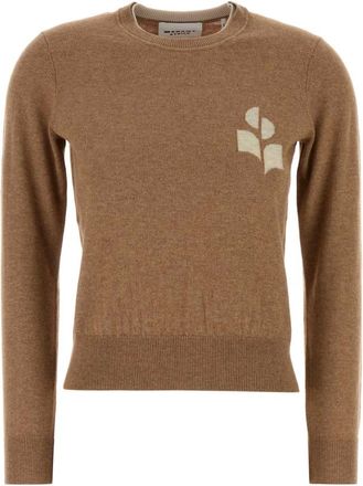 Isabel Marant Round-neck Knitwear, female, Brown, Size: 2XS Lanta Sweater