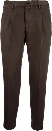 Incotex Pleated Tapered Chino - Heren - Chinos - Bruin - XL - Katoen - Broeken
